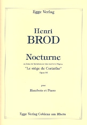 Nocturne en forme de variations sur des motifs de l'opra Le sige de Corinthe op.16 pour hautbois et piano