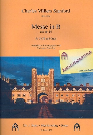 Messe in B aus op.10 fr gem Chor und Orgel Partitur