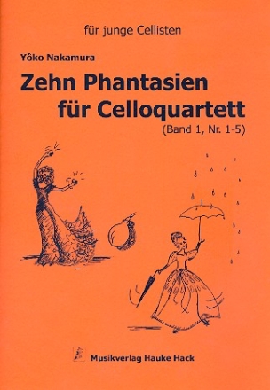 10 Fantasien Band 1 (Nr.1-5) fr 4 Violoncelli Partitur und Stimmen