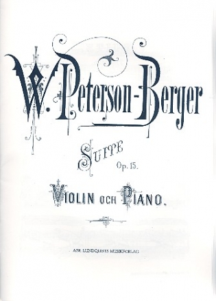Suite op.15 for violin and piano