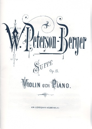 Suite op.15  for violin and piano