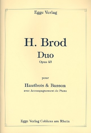 Duo op.43 fr Oboe, Fagott und Klavier Stimmen