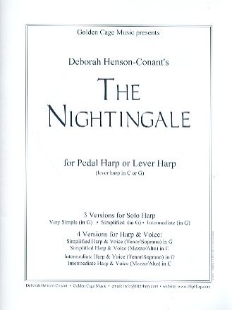 The Nightingale - for harp (pedal or lever harp) (voice ad lib) score