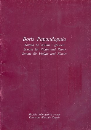 Sonata - for violin and piano