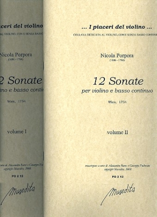 12 Sonaten fr Violine und Bc Partitur (Bc nicht ausgesetzt)