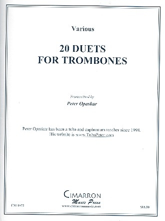 20 Duets for  2 trombones score