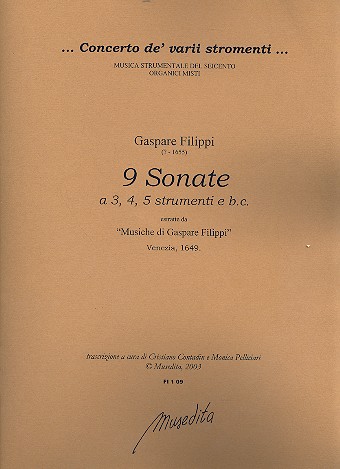 9 Sonate a 3-5 strumenti e Bc partitura