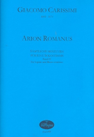 Arion Romanus Band 4 fr Sopran und Bc