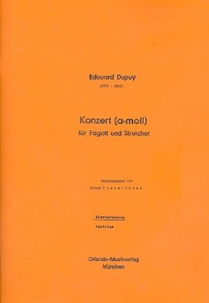 Konzert a-Moll fr Fagott und Streicher fr Fagott und Klavier