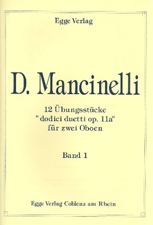 12 bungsstcke op.11a Band 1 (Nr.1-6) fr 2 Oboen