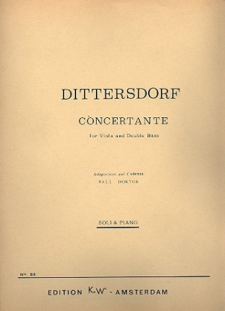 Concertante for viola, double bass and piano parts