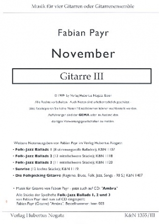 November fr 4 Gitarren Gitarre 3