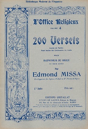200 Versets vol.2 pour harmonium (orgue)