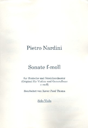 Sonate f-Moll fr Viola und Streichorchester Viola solo