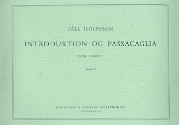 Introduktion og Passacaglia f-Moll for organ