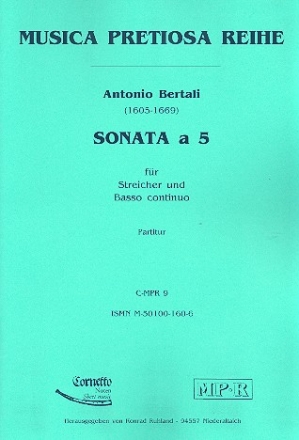Sonata a 5 fr Streicher und Bc Partitur und Stimmen