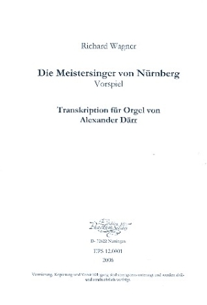 Vorspiel zu Die Meistersinger von Nrnberg fr Orgel
