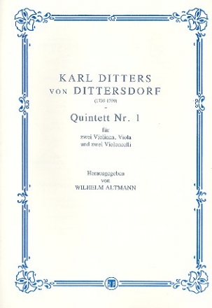 Quintett Nr.1 fr 2 Violinen, Viola und 2 Violoncelli Partitur