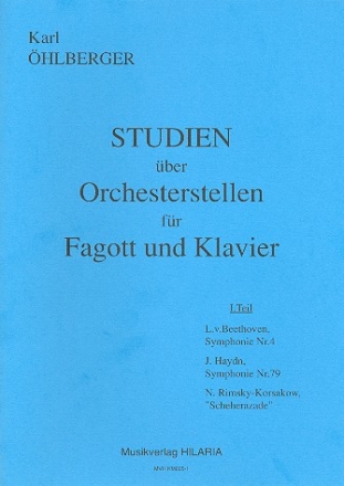 Studien �ber Orchesterstellen Band 1 f�r Fagott und Klavier