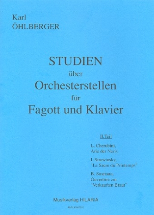 Studien �ber Orchesterstellen Band 2 f�r Fagott und Klavier