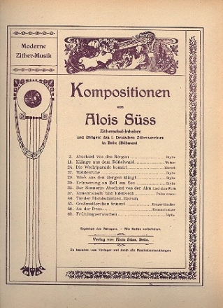 Gro�m�tterchen tr�umt op.94 f�r 2 Konzertzithern Stimmen