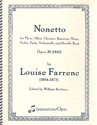 Nonetto in e flat Major op.38 for flute, oboe, clarinet, bassoon, horn, string trio, double bass score and parts