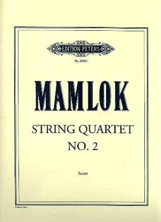 String quartet no.2 for String quartet Score