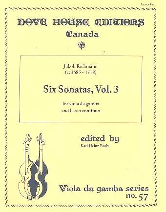 6 Sonatas vol.3 for viola da gamba and Bc