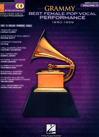 Grammy Best female Pop Vocal Performance 1990-1999 (+2 CD's) songbook melody line/lyrics/chords