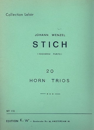 20 Trios fr 3 Hrner Stimmen