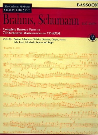 Brahms, Schumann and more - Bassoon Parts CD-ROM