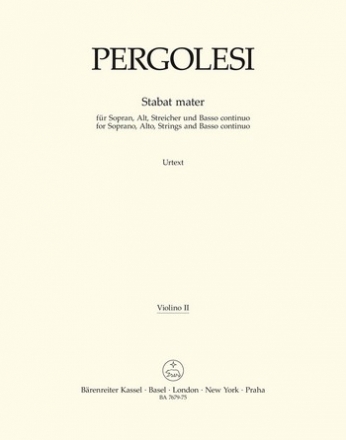 Stabat mater fr Sopran, Alt, Streicher und Bc Violine 2