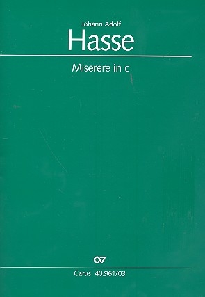 Miserere c-Moll fr Soli, gem Chor und Orchester Klavierauszug