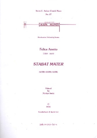 Stabat Mater for 3 mixed chorusses a cappella score