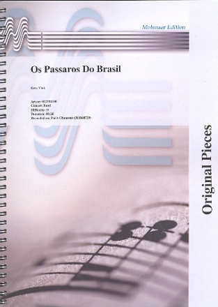 Os pssaros do Brasil for concert band score