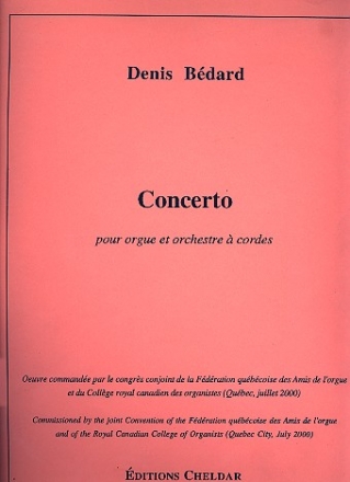 Concerto pour orgue et orchestre  cordes partition