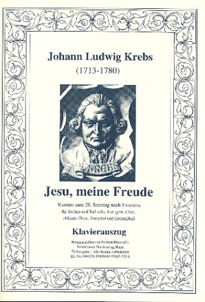 Jesu meine Freude fr Soli, gem Chor, Oboe, Streicher und Bc Klavierauszug