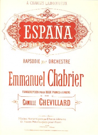 Espana for 2 piano 8 mains 2 scores