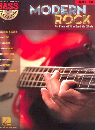 Modern Rock (+CD): bass playalong vol.14 songbook vocal/bass/tab