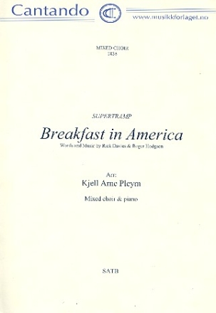 Breakfast in America for mixed chorus and piano score