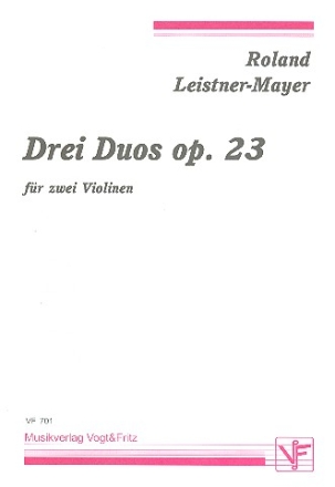 3 Duos op.23 fr 2 Violinen Partitur und Stimmen