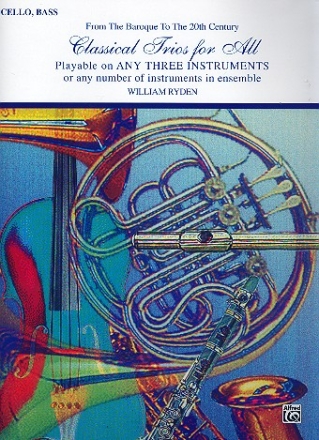 Classical Trios For All for 3 instruments cello/bass score