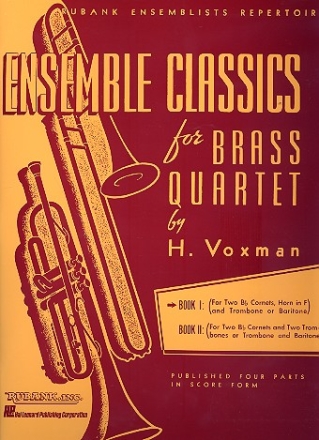 Ensemble Classics vol.1  for 2 cornets, horn in F and trombone (baritone) score