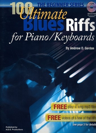 100 ultimate Blues Riffs (+Online Audio) for piano or keyboard