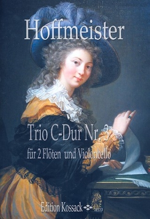 Trio C-Dur Nr.3 fr 2 Flten und Violoncello Partitur und Stimmen