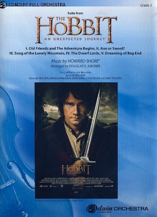 Suite from The Hobbit - An unexpected Journey for orchestra score and parts (strings 8-8-5-5-5)