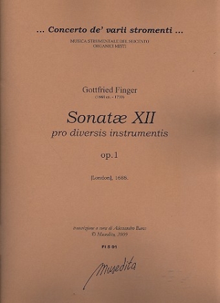 12 Sonatae op.1 pro diversis instrumentis partitura e parti