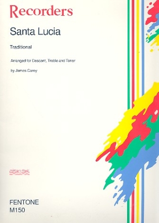 Santa Lucia for 3 recorders (SAT) score and parts