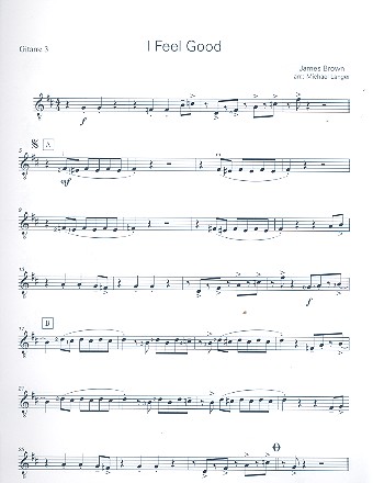I feel good: fr 4 Gitarren (Ensemble) Gitarre 3