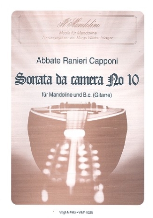 Sonata da camera Nr.10 fr Mandoline und Bc (Gitarre) Partitur und Stimmen
